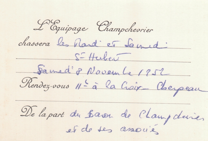 Champchevrier - Archives du Château de Montpoupon - Don à la Société de Vènerie (7)